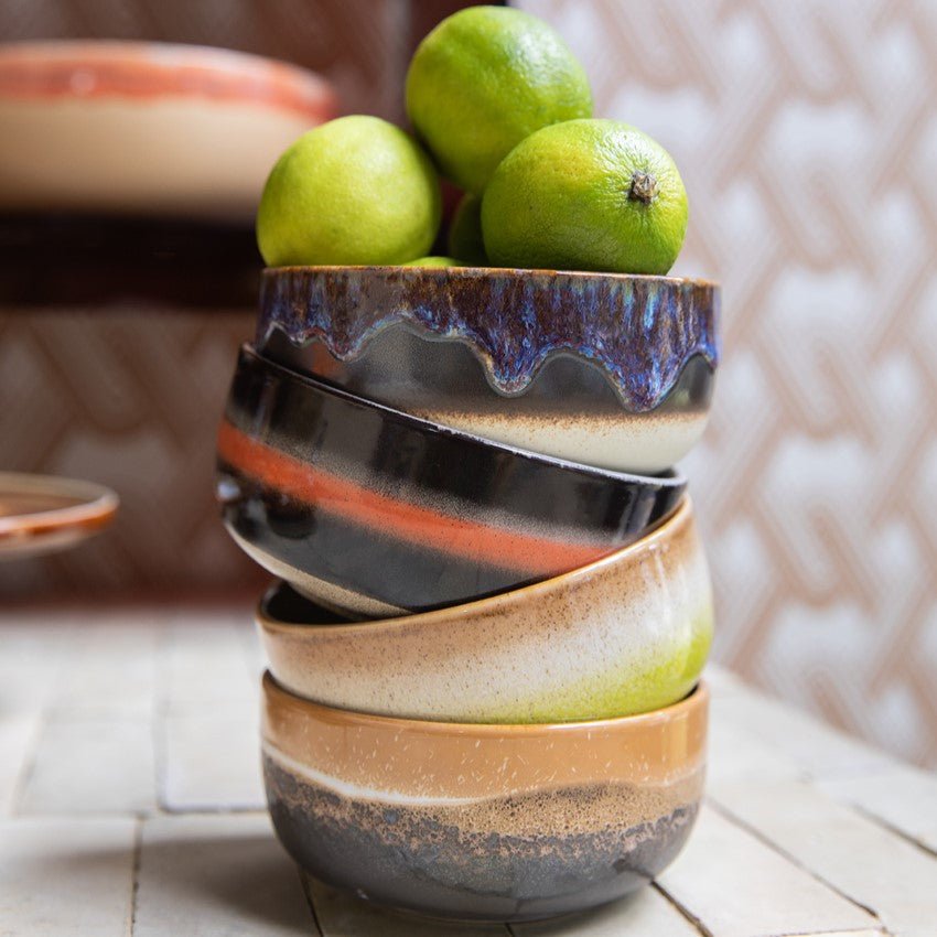HKliving Desert Schalen HUMUS Dessert Bowls 70´s bunt | Ø12,5cm - Sir Henrys