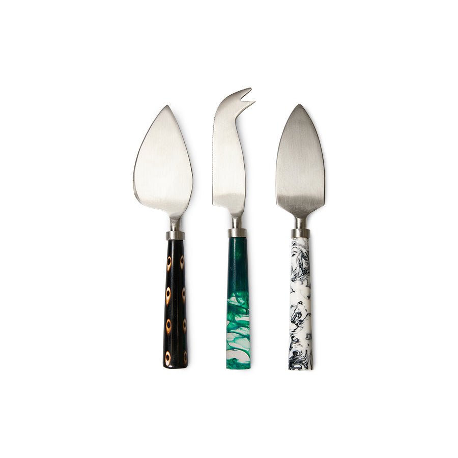 HKliving Käsemesser Cheese Knives COAST 3er Set bunt - Sir Henrys