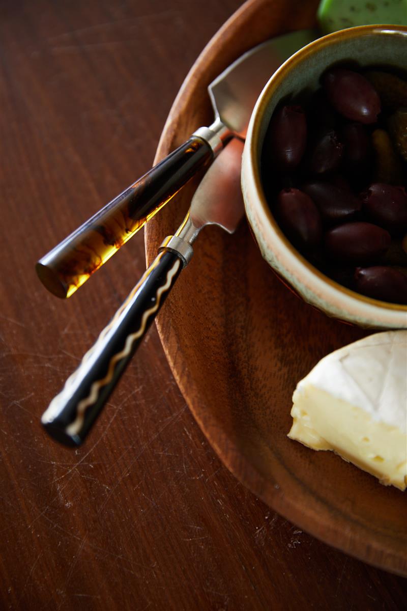 HKliving Käsemesser Cheese Knives HAVANA 3er Set braun - Sir Henrys