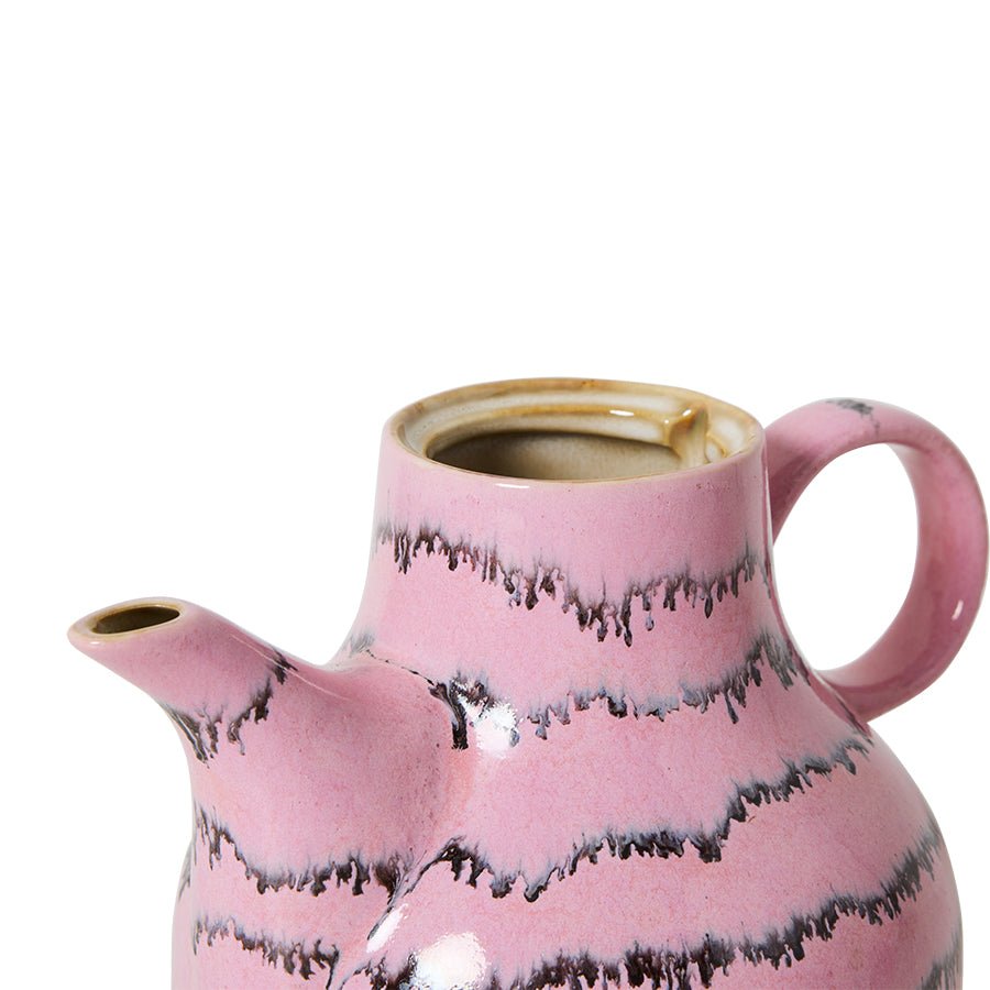 HKliving Kaffeekanne BUBBLE 70s Ceramics pink | 19x14x17,7cm - Sir Henrys