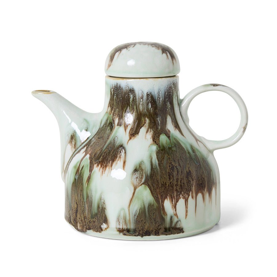HKliving Kaffeekanne TIDE 70´s Ceramic bunt | 19x14x17,7cm - Sir Henrys