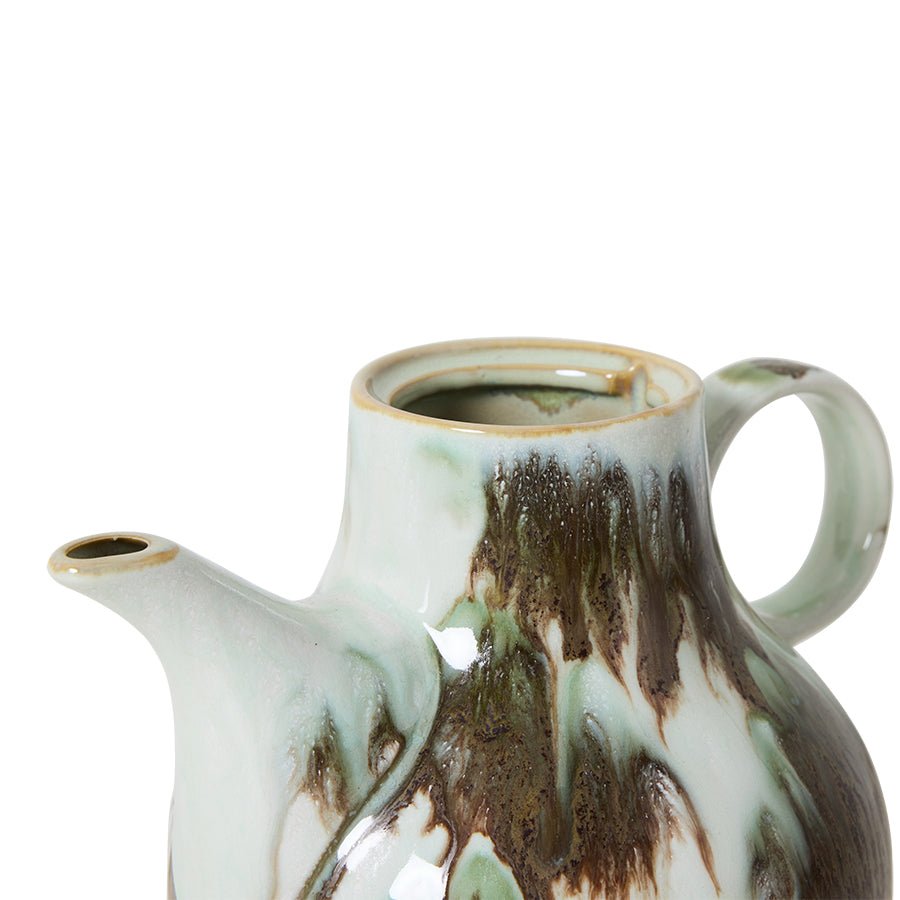 HKliving Kaffeekanne TIDE 70´s Ceramic bunt | 19x14x17,7cm - Sir Henrys