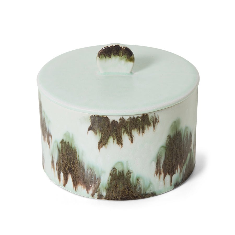 HKliving Keksdose TIDE 70s Ceramics bunt | Ø17x14cm - Sir Henrys