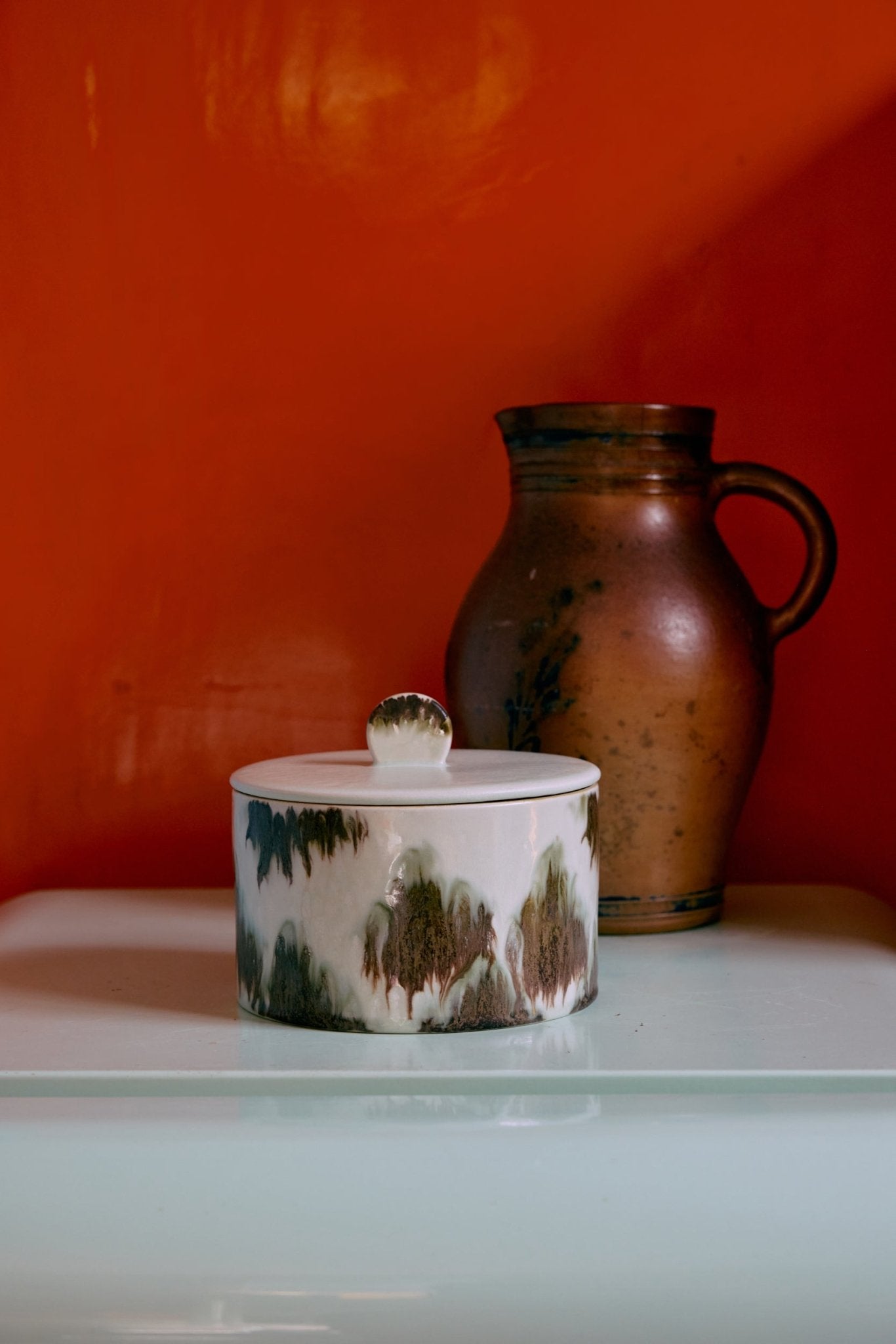 HKliving Keksdose TIDE 70s Ceramics bunt | Ø17x14cm - Sir Henrys