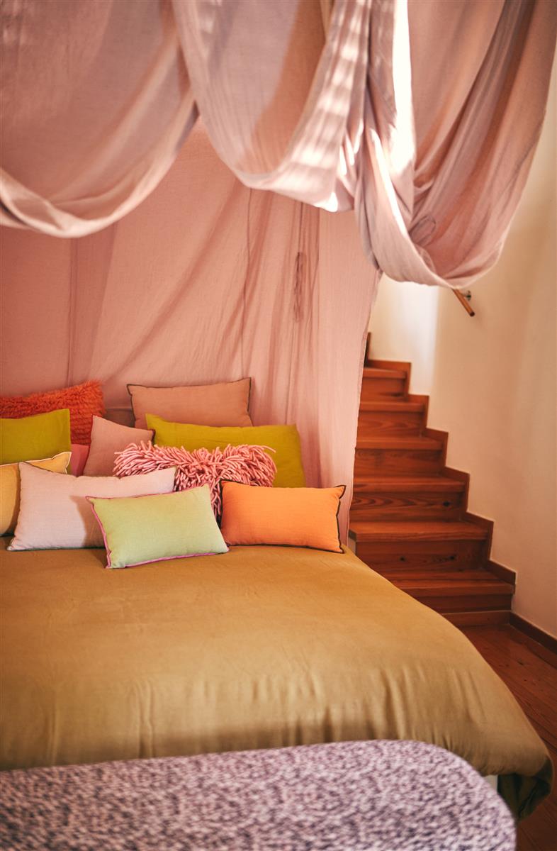 HKliving Kissen MANSION lime/pink | 50x5x30cm - Sir Henrys