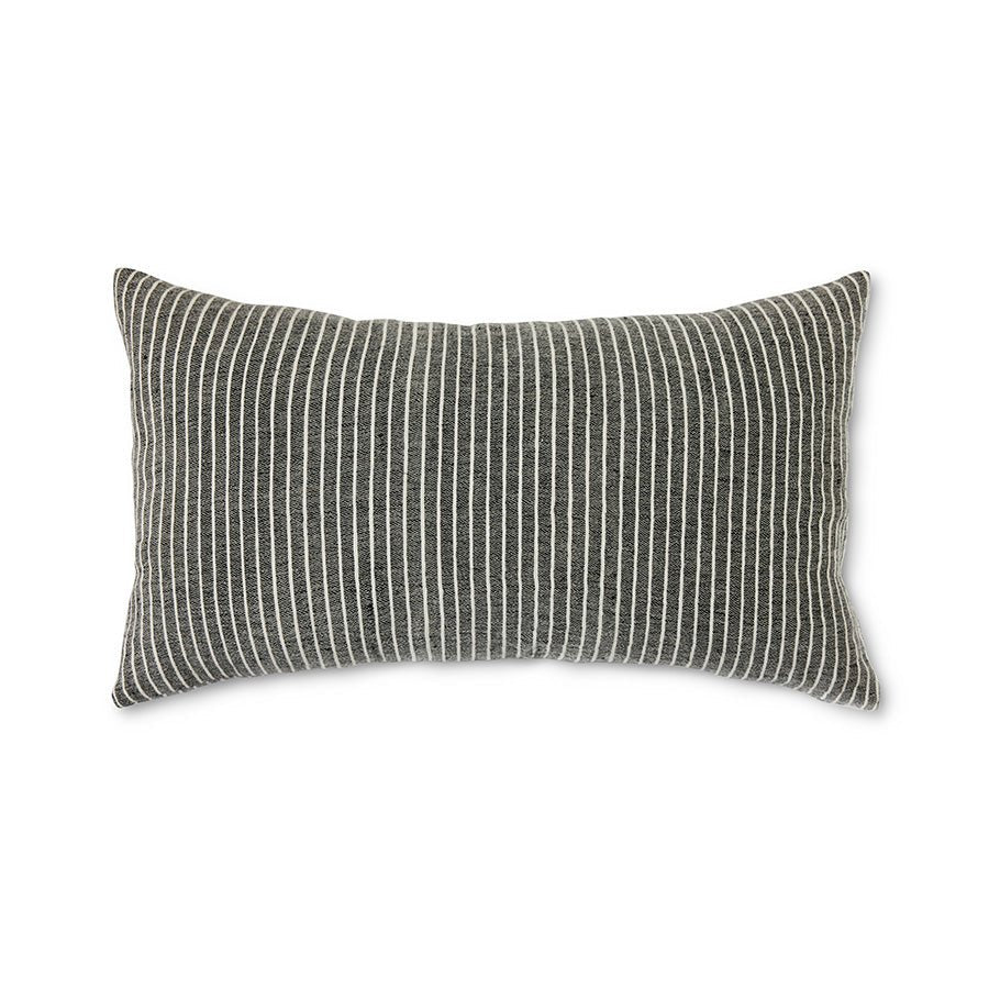 HKliving Kissen MONOCHROME STRIPE anthrazit | 70x40cm - Sir Henrys