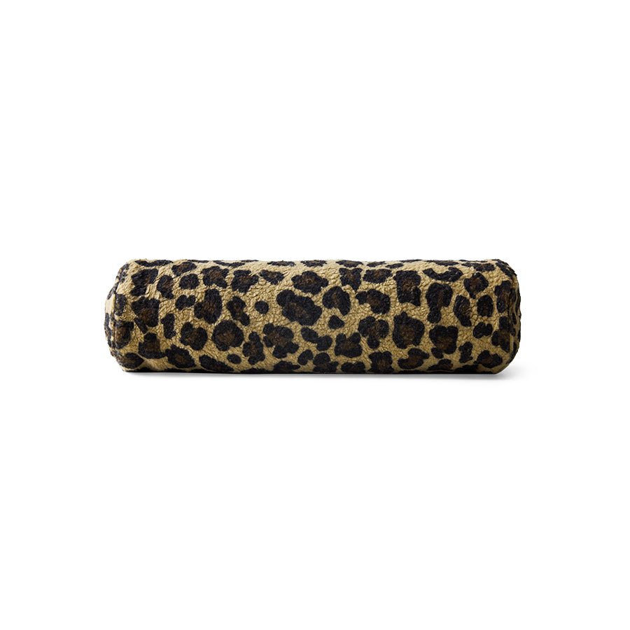 HKliving Kissen Rolle PANTHER schwarz beige | Ø13x50cm - Sir Henrys