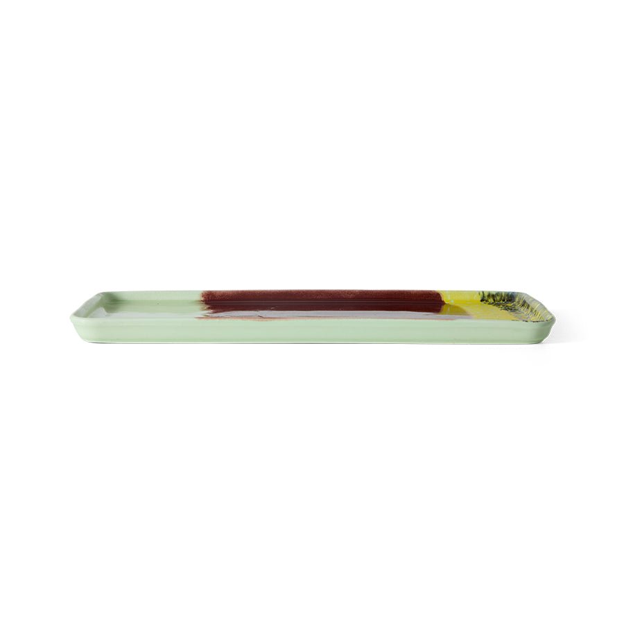 HKliving Kuchenplatte CHERRY 70s Ceramics bunt | 31,5x13,5x2cm - Sir Henrys