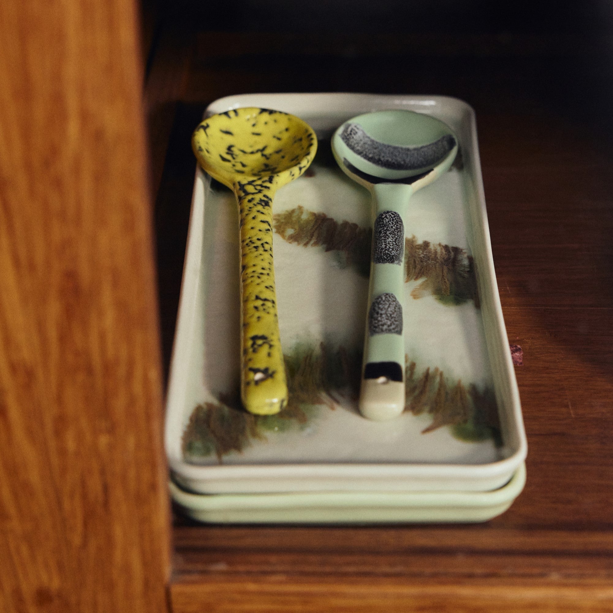 HKliving Kuchenplatte TIDE 70 Ceramics bunt | 31,5x13,5x2cm - Sir Henrys