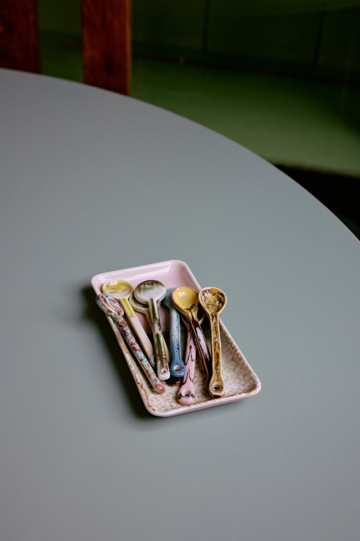 HKliving Löffel SKETCH 70s Ceramics bunt 4er Set | 12,5x3x0,5cm - Sir Henrys