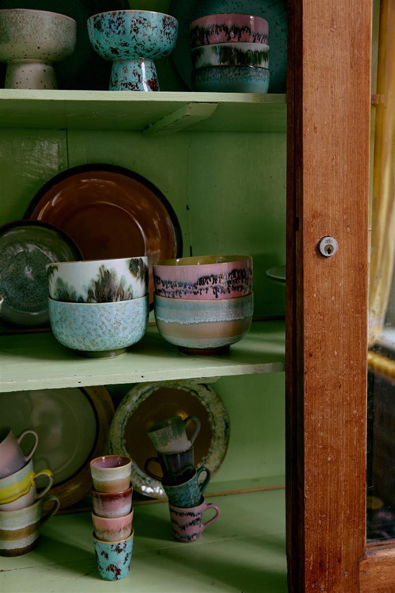 HKliving Noodle Bowls Schale DADA 70s Ceramics bunt 4er Set | Ø13,5x8cm - Sir Henrys