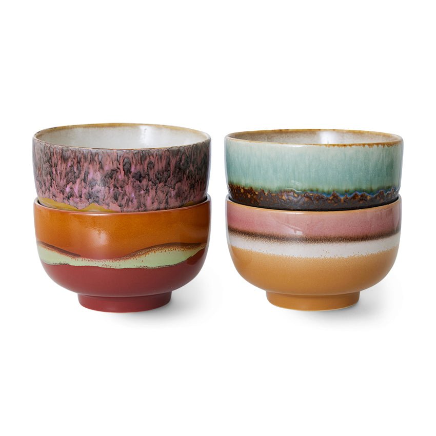 HKliving Schale Bowl GEYSER 70´s bunt 4er Set - Sir Henrys