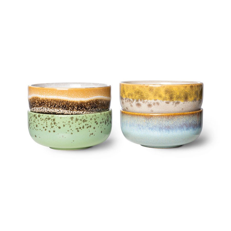HKliving Schale Bowl XS CASTOR bunt 4er Set | Ø8x4cm - Sir Henrys