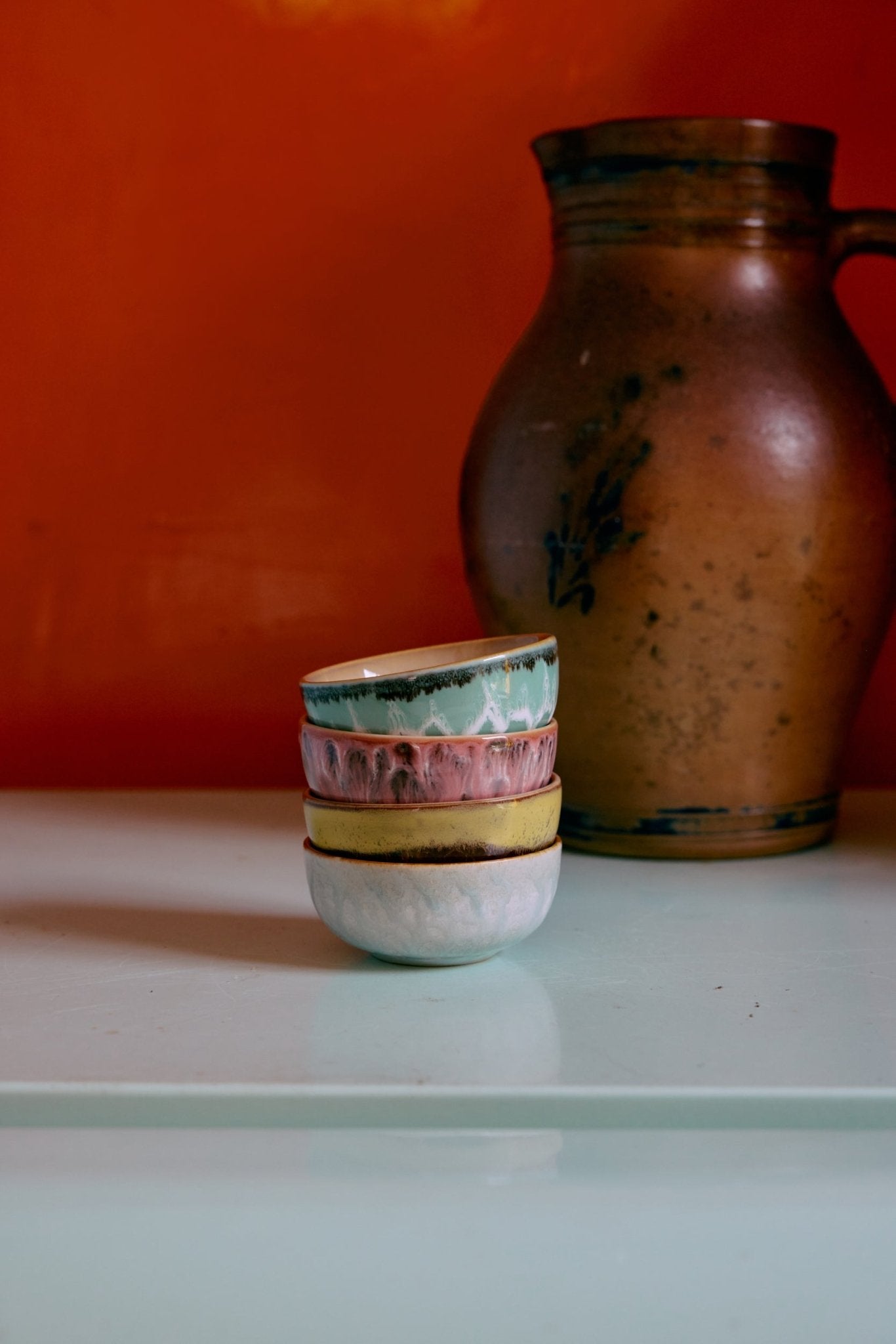 HKliving Schale Bowls XS MODERNIST 70s Ceramicsbunt 4er Set | Ø8,3x3,8cm - Sir Henrys