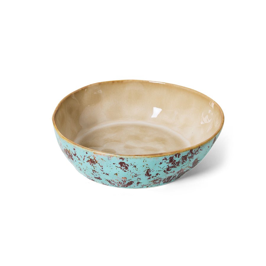 HKliving Schale Pasta Bowls PATINA 70s Ceramics bunt 2er Set | Ø18,7x5,2cm - Sir Henrys