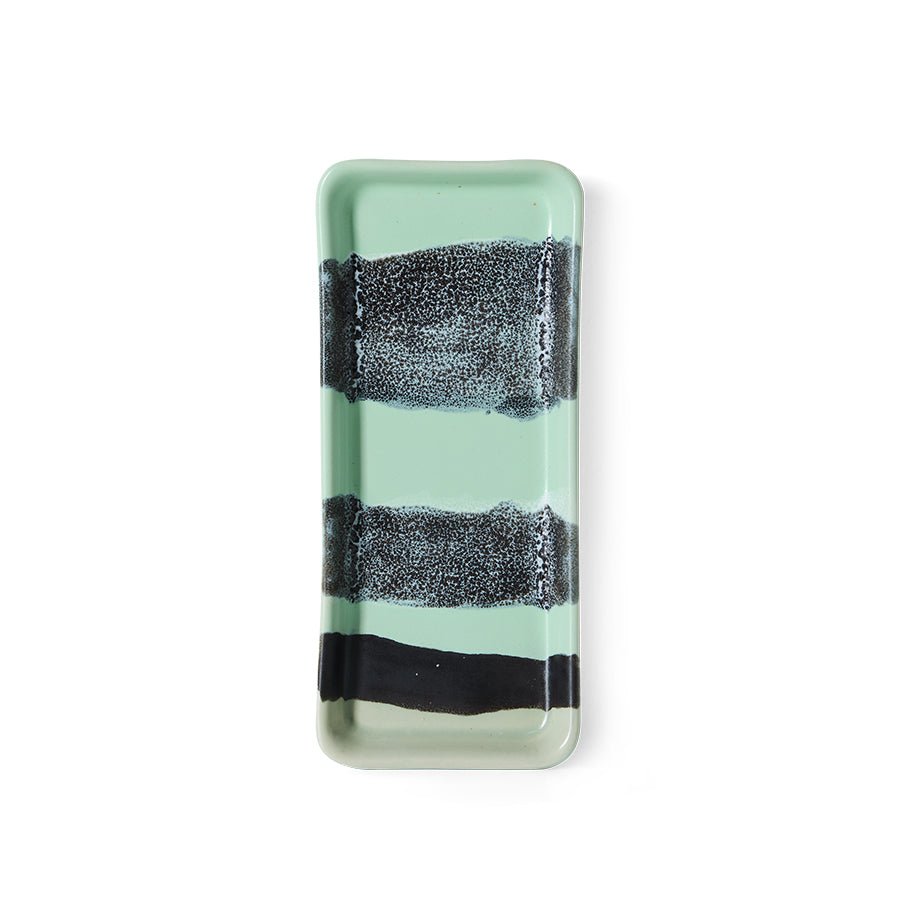 HKliving Schale RIVER 70s Ceramics bunt | 7,7x18x2cm - Sir Henrys