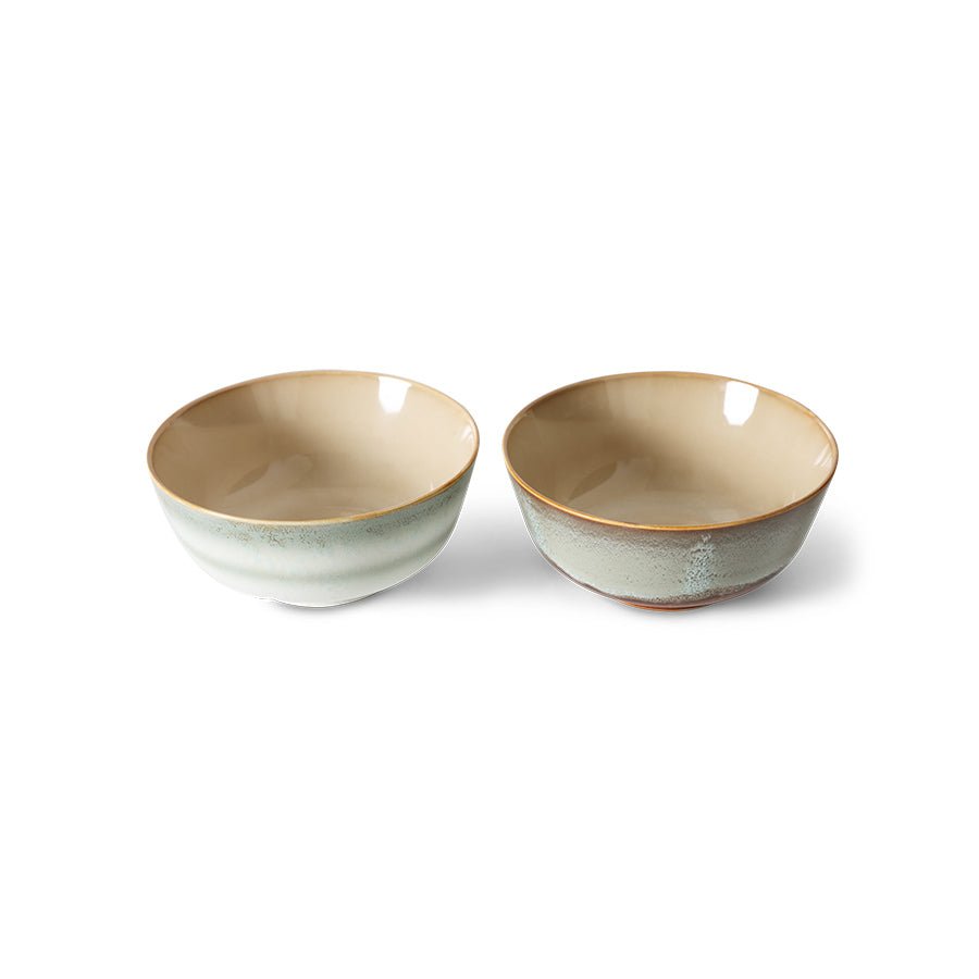 HKliving Schüssel Ramen Bowls VERGE 70s Ceramics bunt 2er Set | Ø19x8,5cm - Sir Henrys
