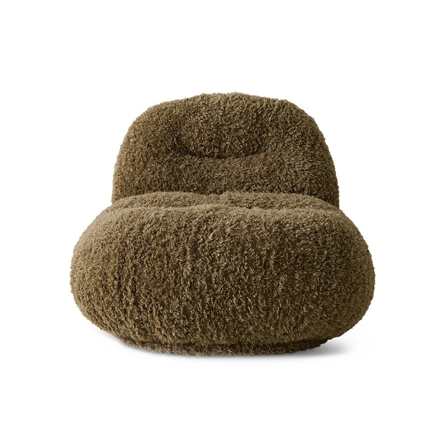 HKliving Sessel MELOA Teddy braun | 92x100x74cm - Sir Henrys