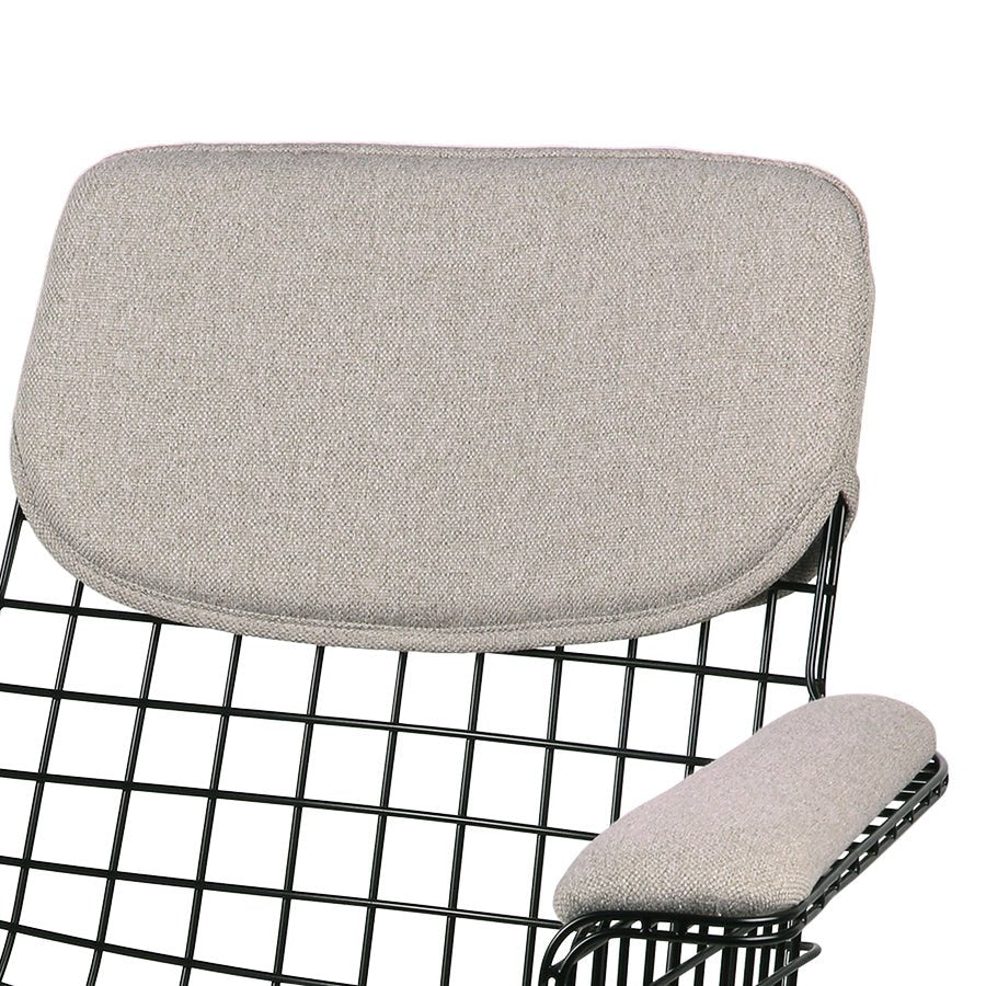HKliving Sitzkissen WIRE ARMCHAIR Comfort kit pebble | 39x46x1,5cm - Sir Henrys