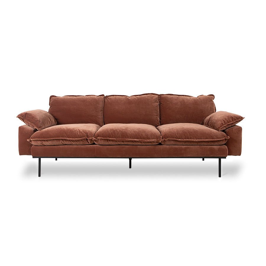HKliving Sofa RETRO 3 - Sitzer 225cm verschiedene Farben - Sir Henrys