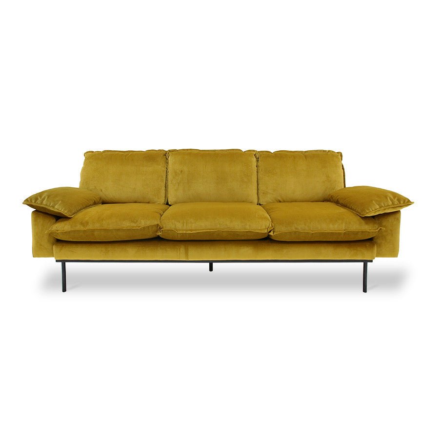 HKliving Sofa RETRO 3 - Sitzer 225cm verschiedene Farben - Sir Henrys