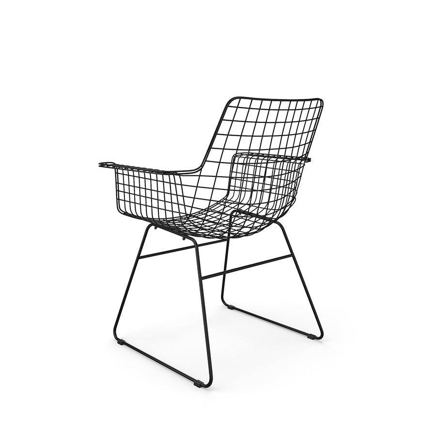 HKliving Stuhl WIRE ARMCHAIR BLACK schwarz | 72x56x86cm - Sir Henrys