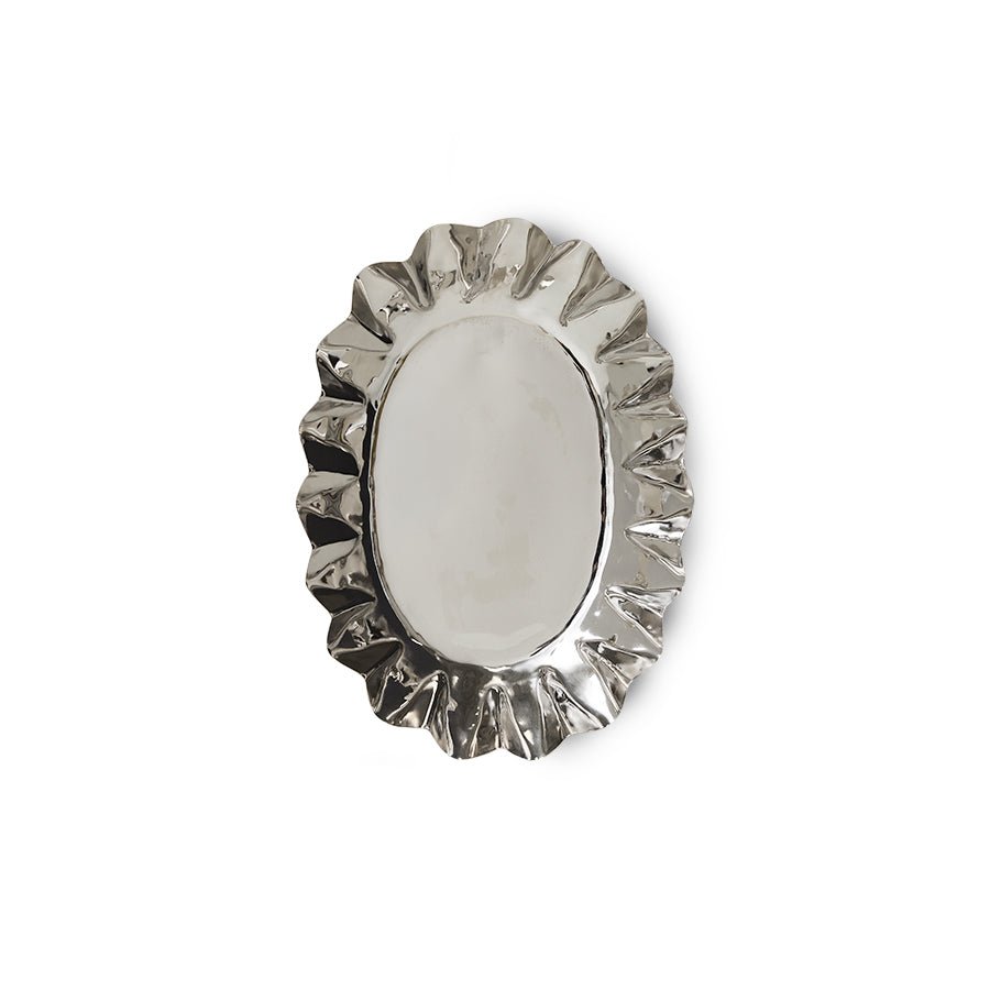 HKliving Tablett NEW CLASSICS M chrome silber | 39x28x7cm - Sir Henrys