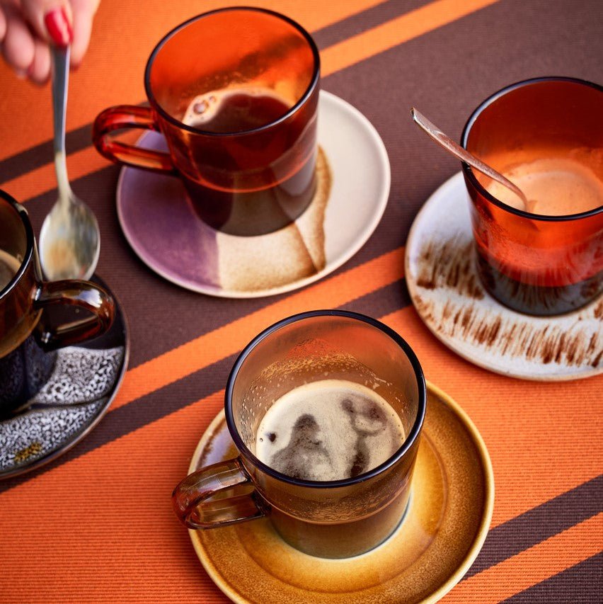 HKliving Tasse BROWN braun 4er Set | 7x11x8cm - Sir Henrys