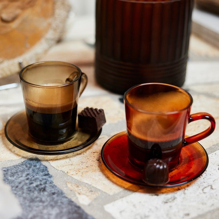 HKliving Tasse BROWN braun 4er Set | 7x11x8cm - Sir Henrys