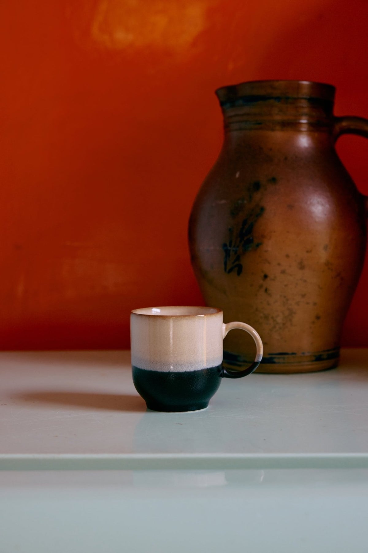 HKliving Tasse Café Mugs ABSTRACT 70s Ceramics bunt 4er Set | 10,8x7,5x8cm - Sir Henrys