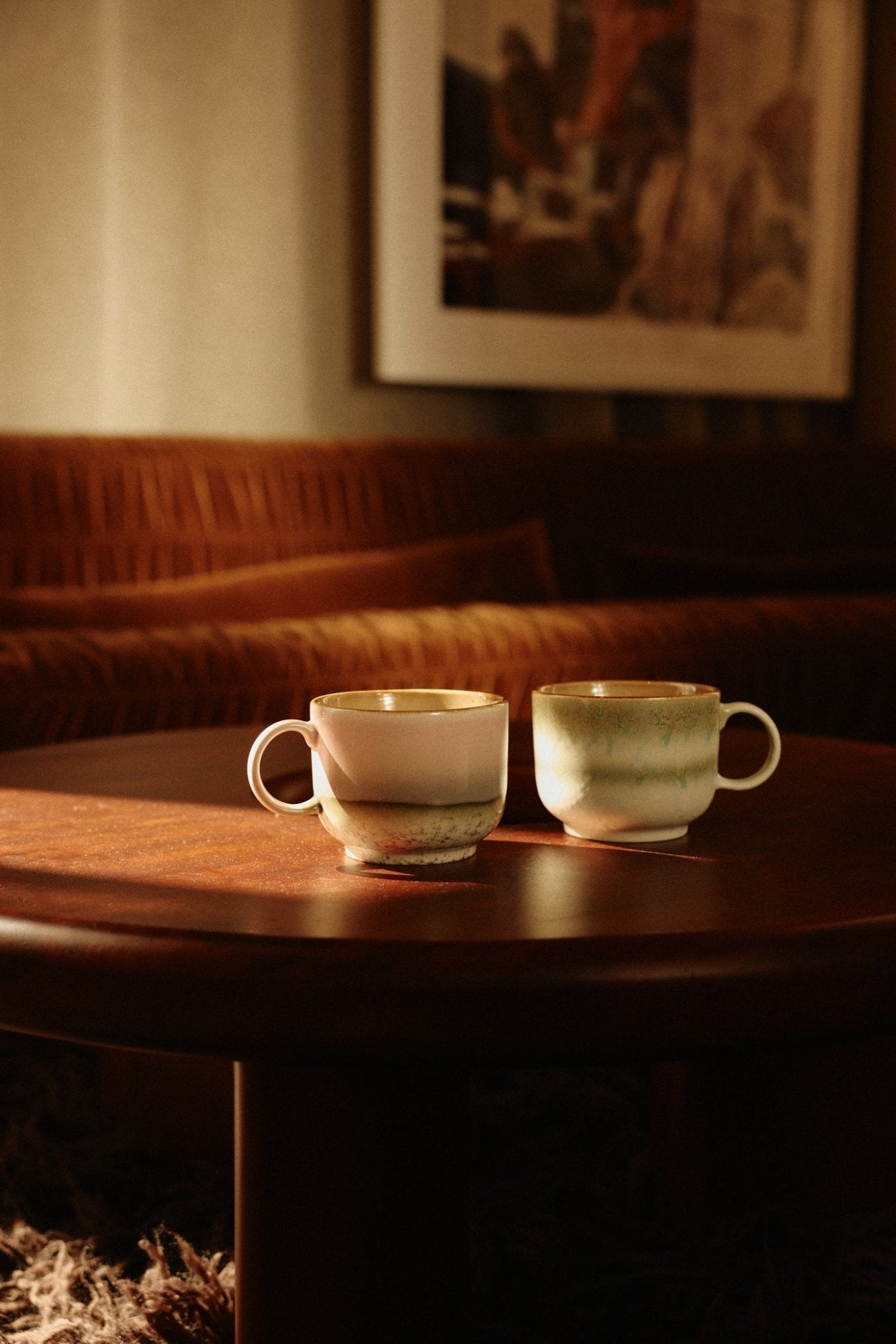 HKliving Tasse Tea Cups NOVA 70s Ceramics bunt 2er Set | 14,2x10,4x8,3cm - Sir Henrys