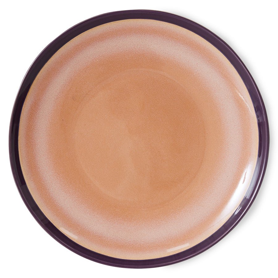 HKliving Teller BEDROCK 70s Ceramics bunt 2er Set | Ø27,5x2cm - Sir Henrys