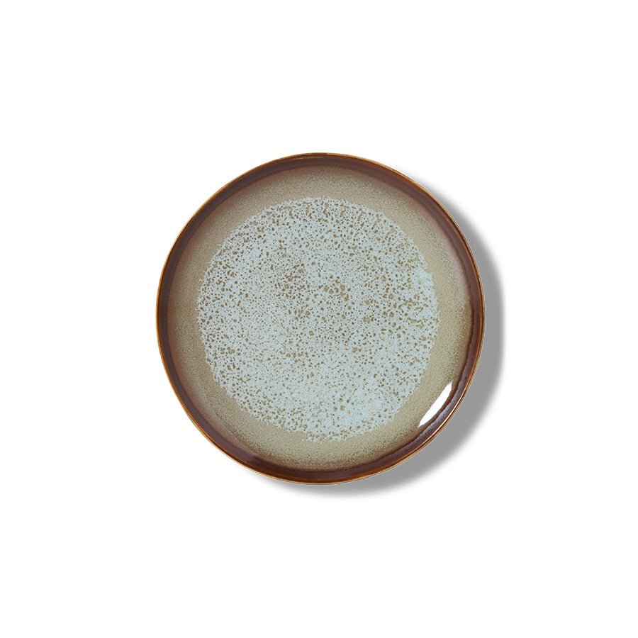 HKliving Teller Kuchenteller CONTRAST 70s Ceramics bunt 2er Set | Ø17,5x2cm - Sir Henrys