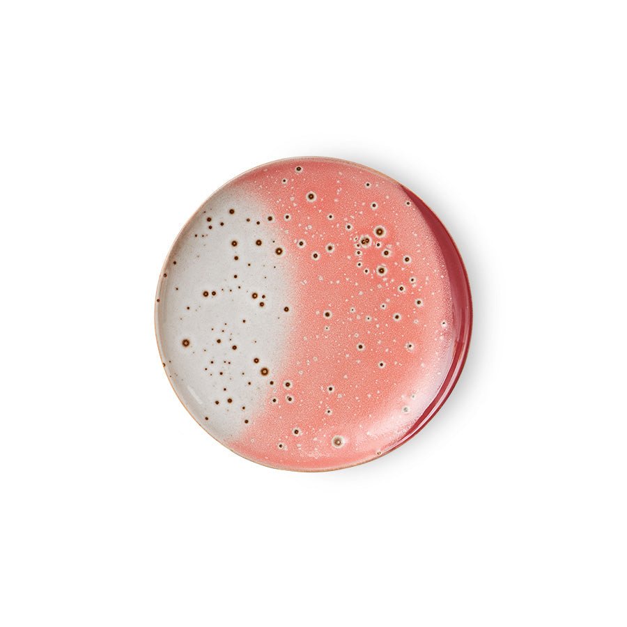 HKliving Teller Kuchenteller LYCHEE 70s Ceramics bunt 2er Set | Ø17,5x2cm - Sir Henrys