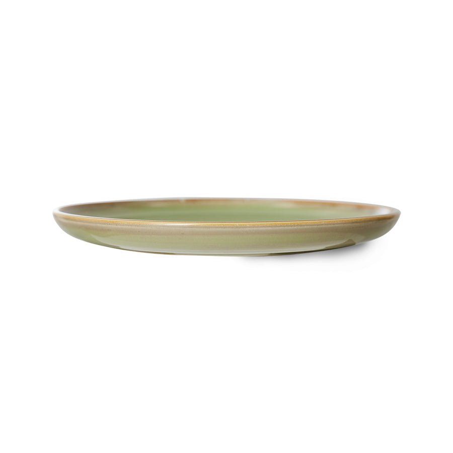 HKliving Teller Kuchenteller MOSS GREEN Chef Ceramics hellgrün | Ø20x2,8cm - Sir Henrys