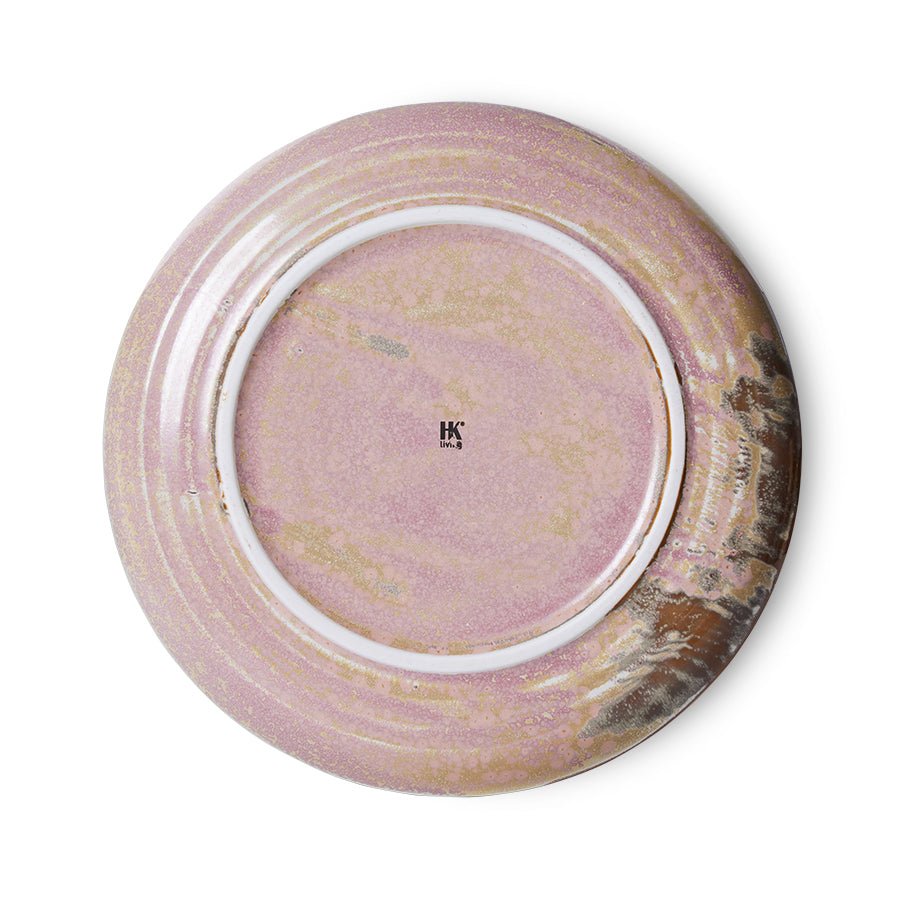 HKliving Teller Kuchenteller RUSTIC PINK Chef Ceramics rosa | Ø20x2,8cm - Sir Henrys