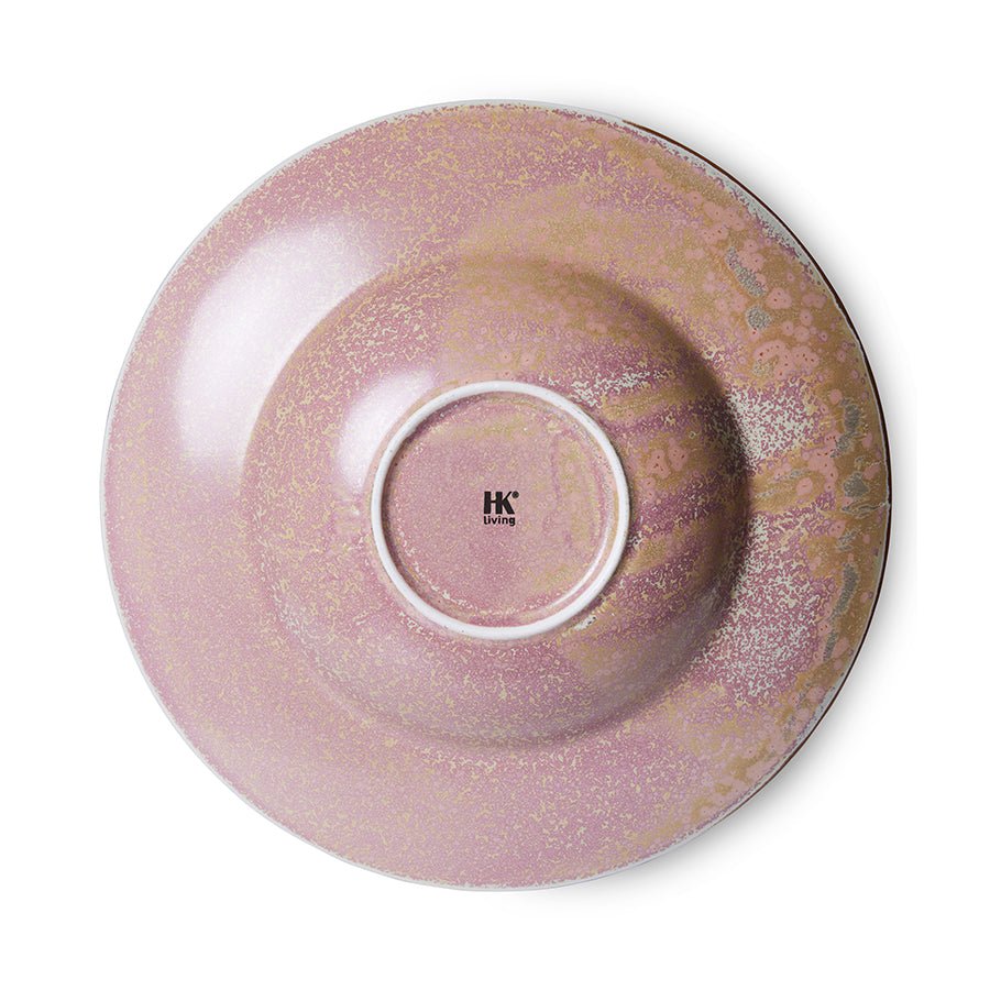 HKliving Teller Pastateller RUSTIC PINK Chef Ceramics rosa | Ø28x5,8cm - Sir Henrys