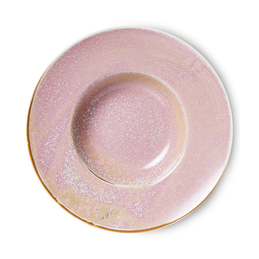 HKliving Teller Pastateller RUSTIC PINK Chef Ceramics rosa | Ø28x5,8cm - Sir Henrys