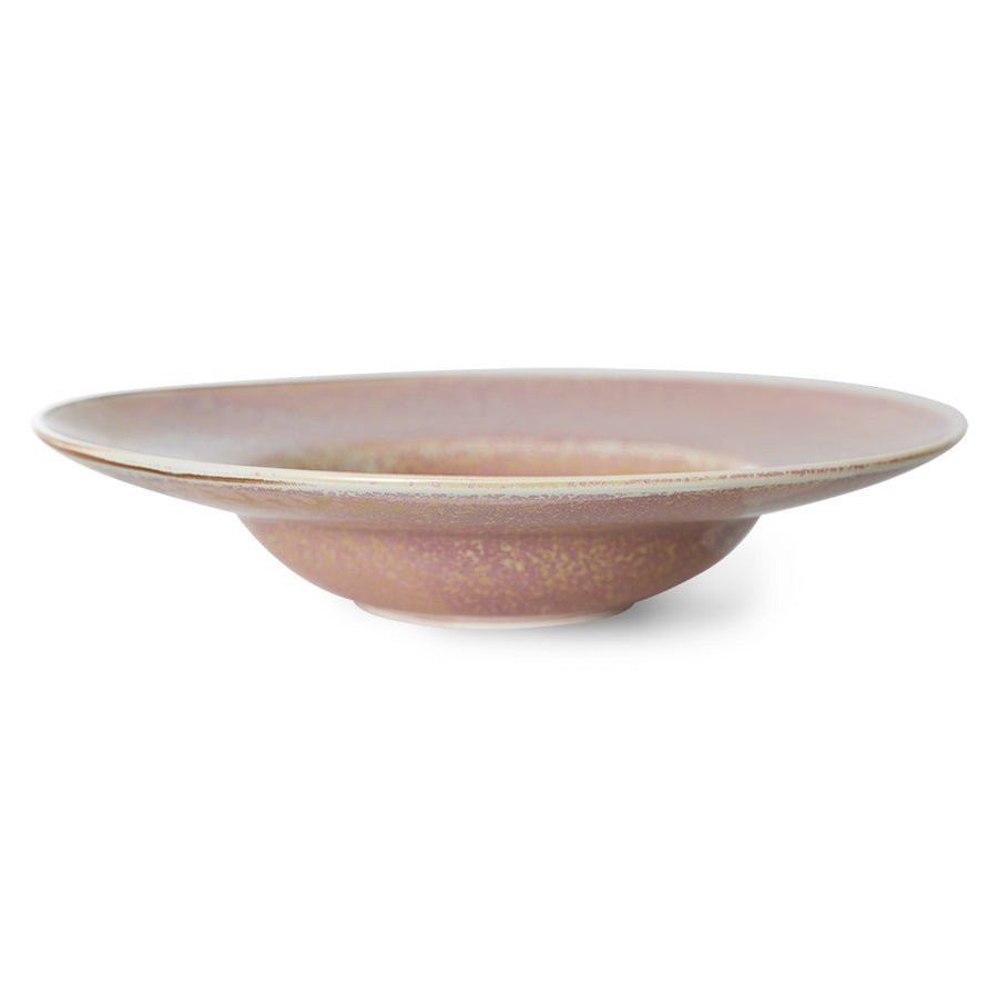 HKliving Teller Pastateller RUSTIC PINK Chef Ceramics rosa | Ø28x5,8cm - Sir Henrys