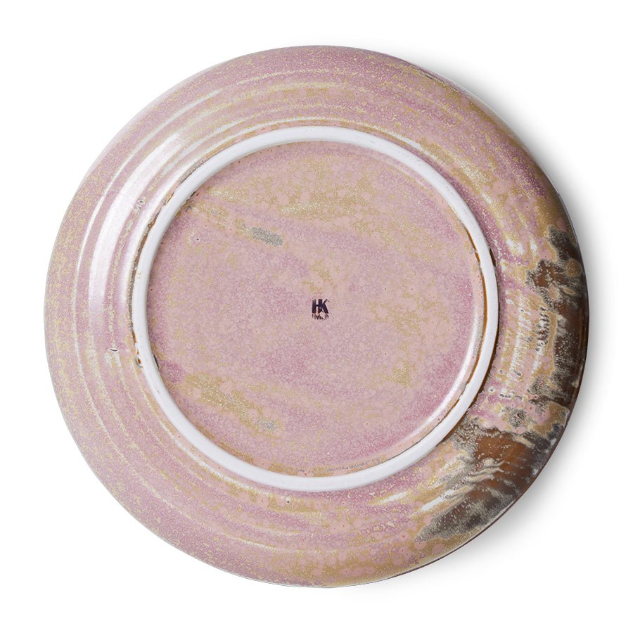 HKliving Teller tief L RUSTIC PINK Chef Ceramics rosa | Ø21,5x4,8cm - Sir Henrys
