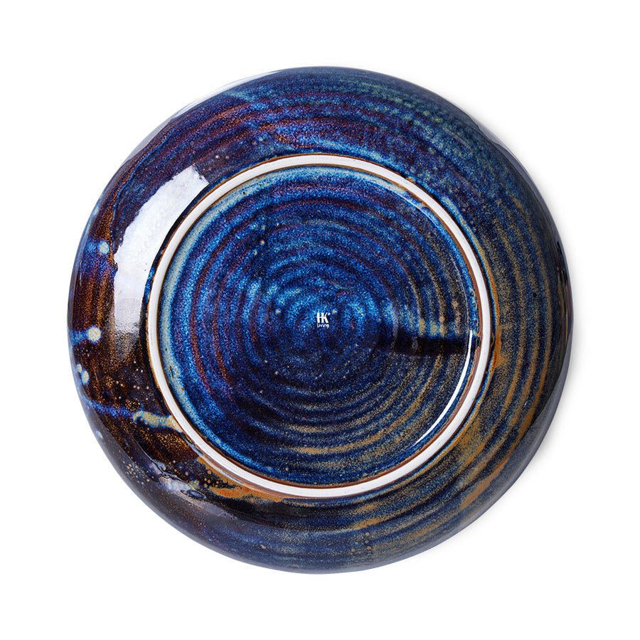 HKliving Teller tief M RUSTIC BLUE Chef Ceramics blau | Ø19,3x4,3cm - Sir Henrys