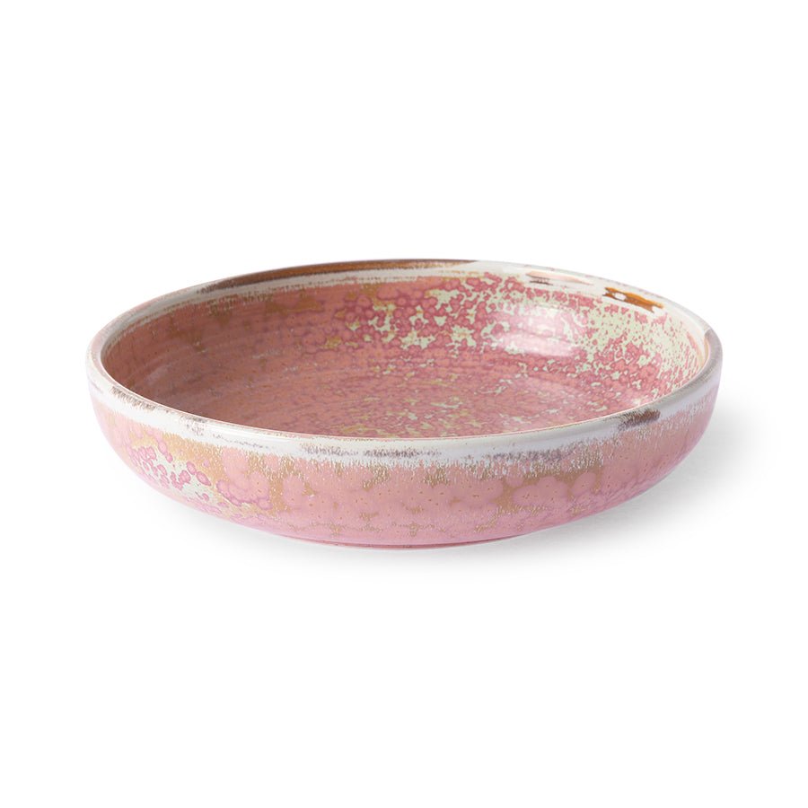 HKliving Teller tief M RUSTIC PINK Chef Ceramics rosa | Ø19,3x4,3cm - Sir Henrys
