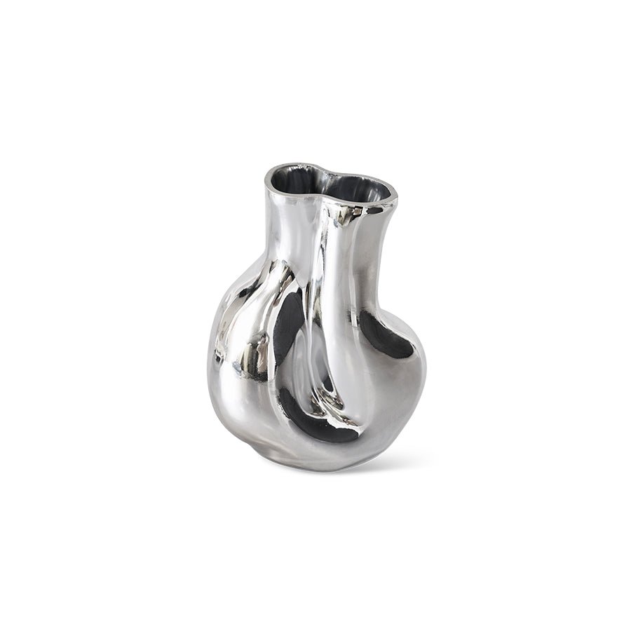 HKliving Vase GLEAM chrome silber | 17x10,3x22cm - Sir Henrys