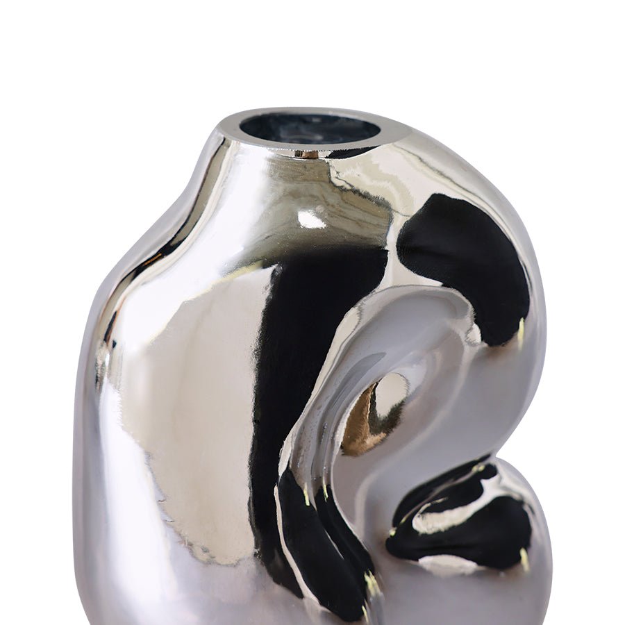 HKliving Vase GLEAM S chrome silber | 13x11x18cm - Sir Henrys