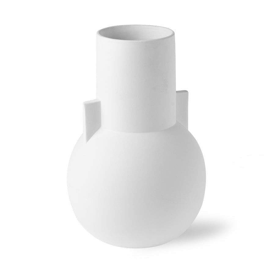 HKliving Vase weiß matt S | 17,5x17,5x26cm - Sir Henrys