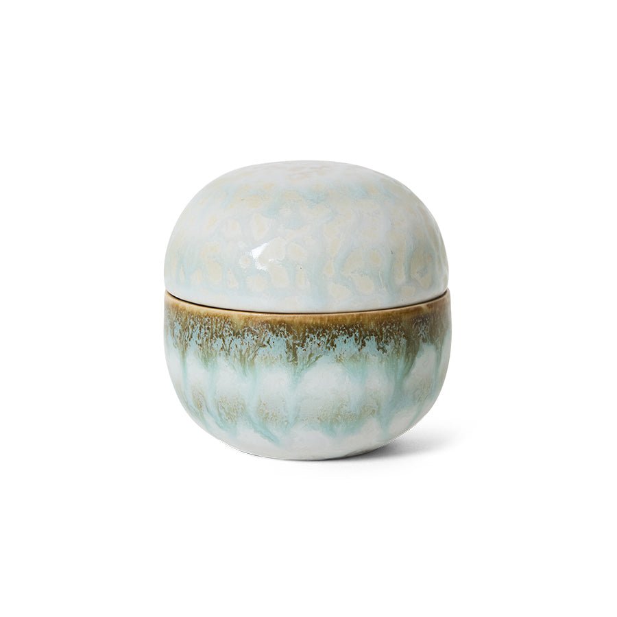 HKliving Zuckertopf PETAL 70s Ceramics bunt | Ø8x8cm - Sir Henrys