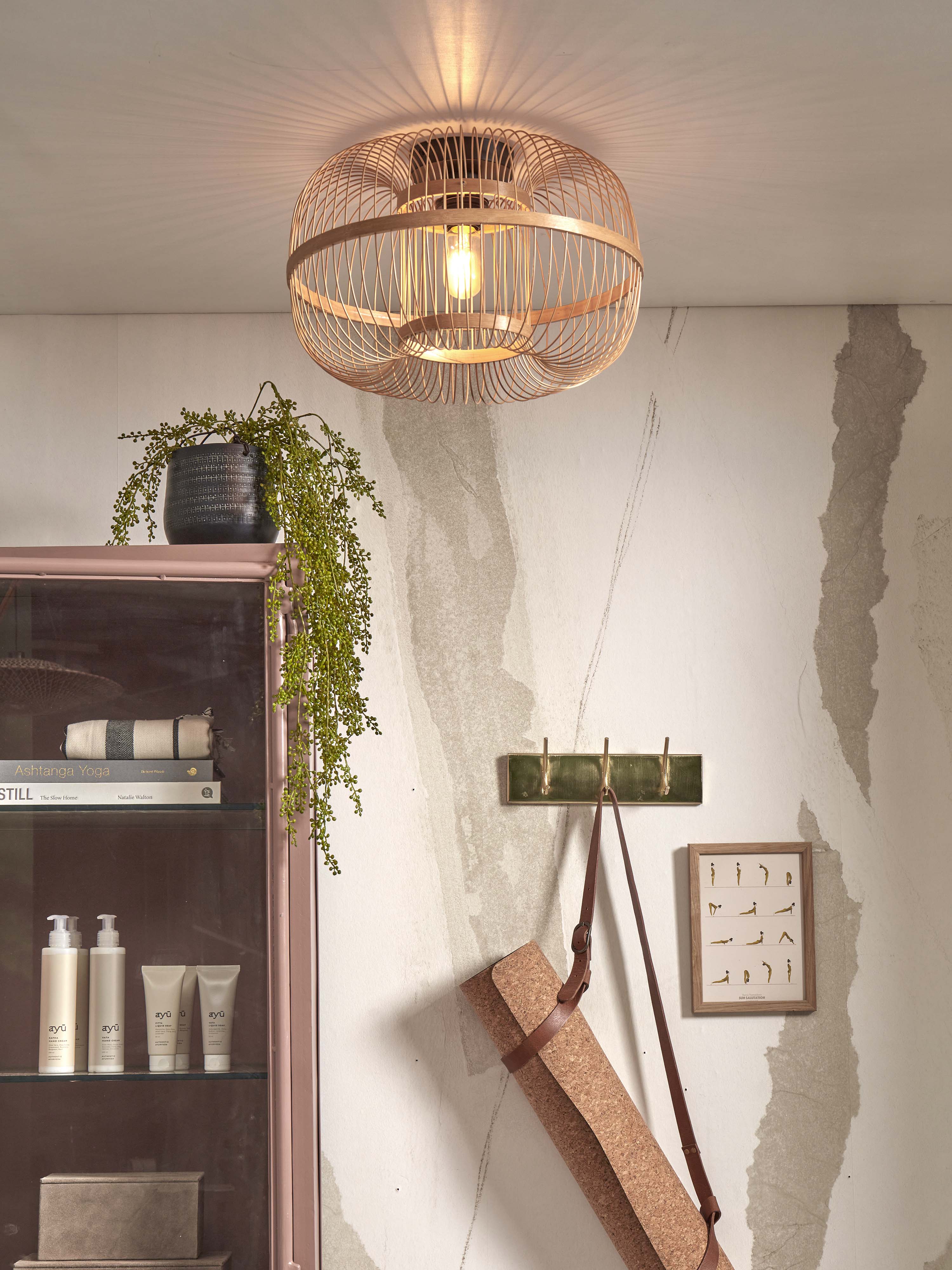 Good&Mojo Deckenlampe HOKKAIDO braun | 38x38x25cm