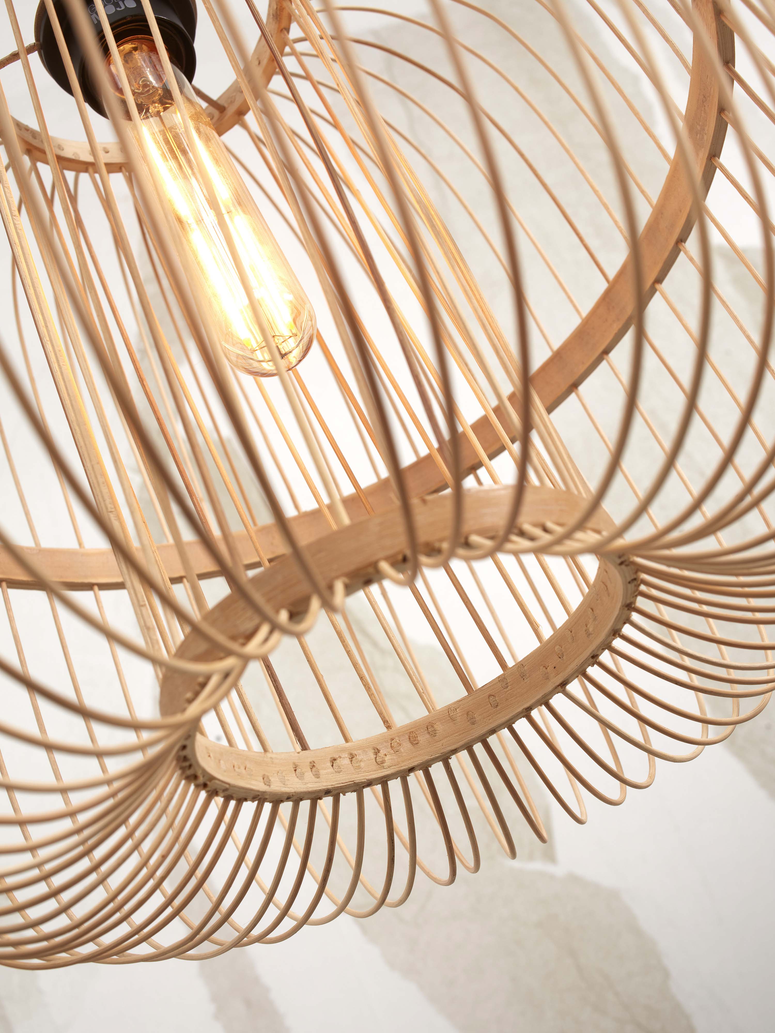 Good&Mojo Deckenlampe HOKKAIDO braun | 38x38x25cm