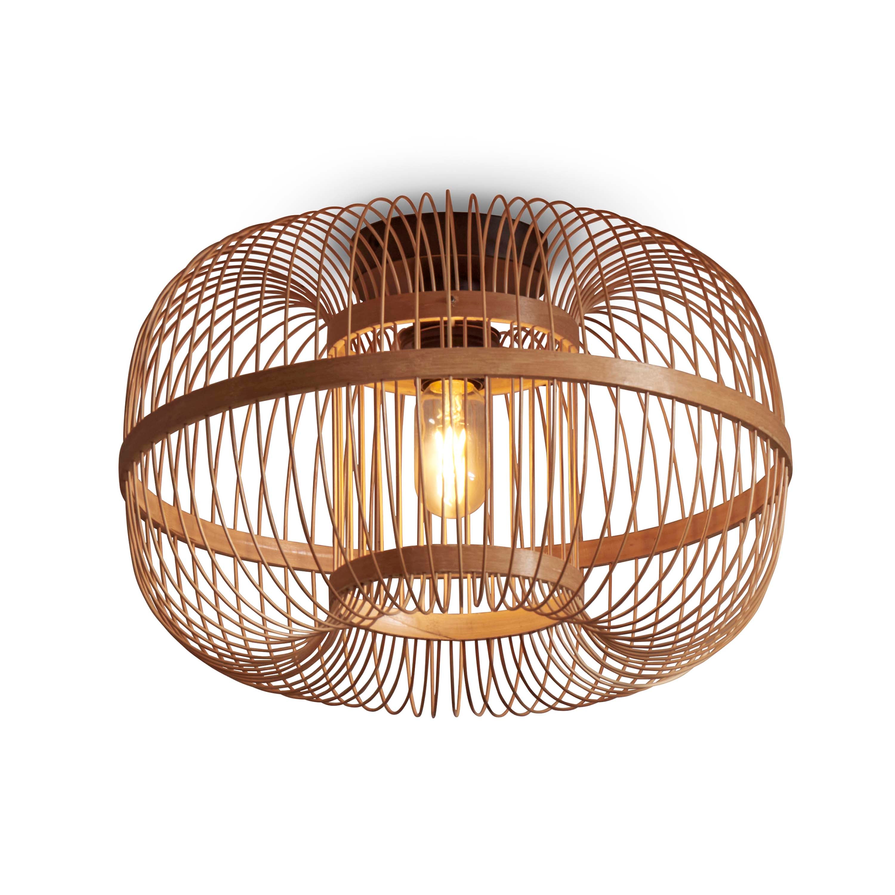 Good&Mojo Deckenlampe HOKKAIDO braun | 38x38x25cm