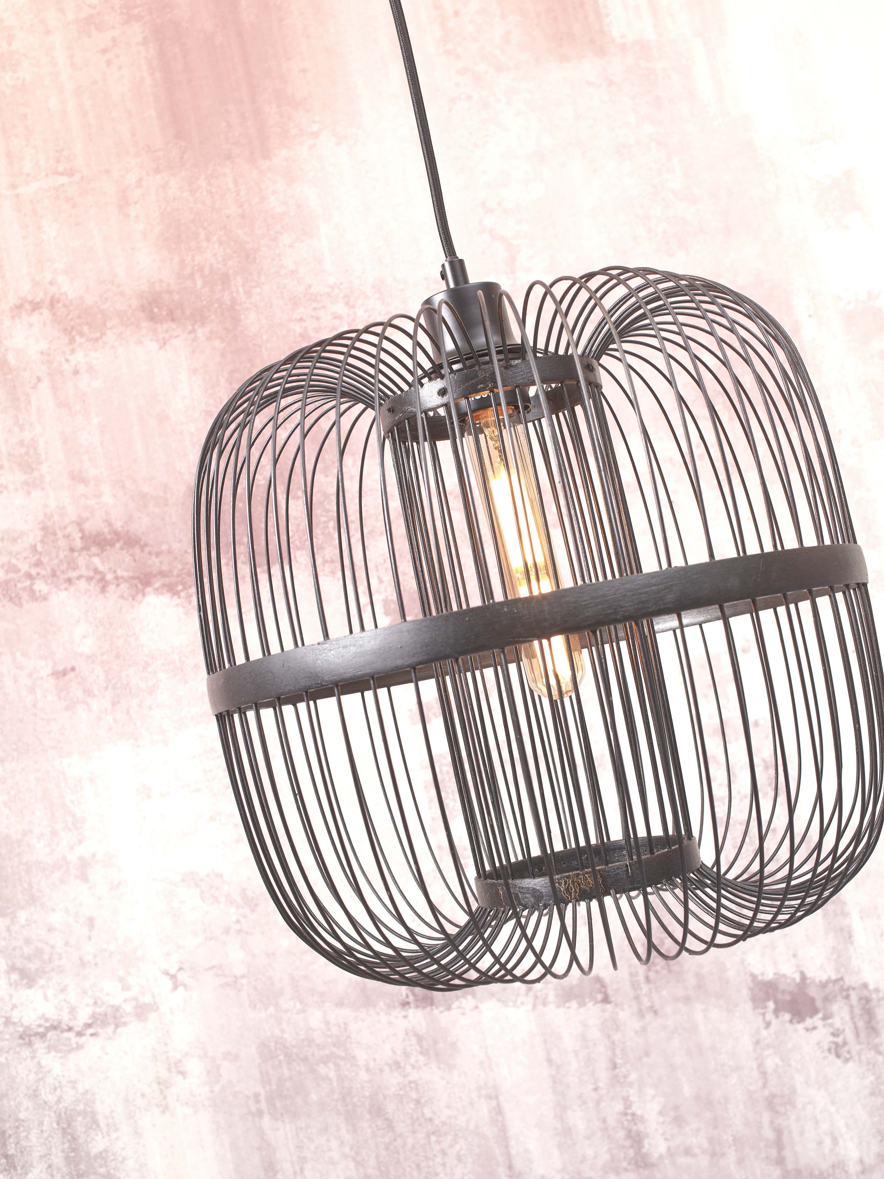 Good&Mojo Stehlampe HOKKAIDO schwarz | 63x36x176cm